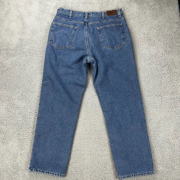 LL Bean Jeans Men's 34x29 Blue Denim Fleece Lined Classic Fit Vintage - Picture 2 of 12